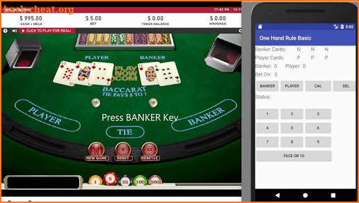 WLCOMP Baccarat One Hand Rule Basic V1.0 screenshot