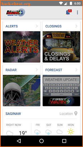 WNEM TV5 Weather screenshot