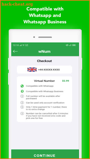 wNum | Number for Whatsapp & Business screenshot