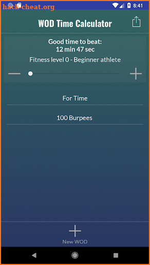WOD Time Calculator screenshot