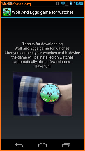 Wolf and Eggs game for watches screenshot