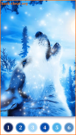 Wolf Coloring Book - Color by number paint games screenshot