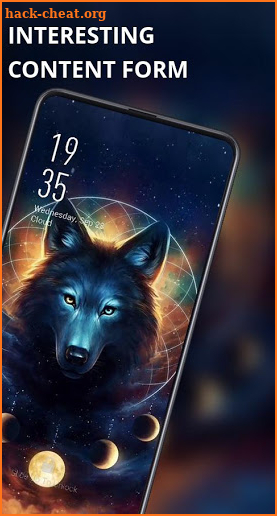 Wolf king round moon live wallpaper screenshot