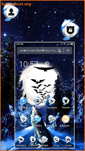 Wolf Night Moon Parallax Theme screenshot