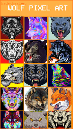 Wolf Pixel Coloring Number Art screenshot