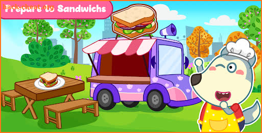 Wolfoo Cooking Game - Sandwich screenshot