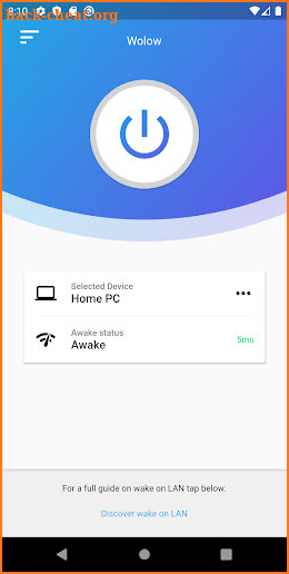 Wolow - Wake on LAN screenshot