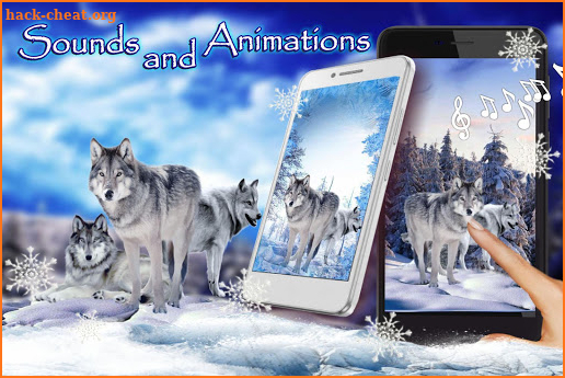 Wolves Winter Live wallpaper screenshot