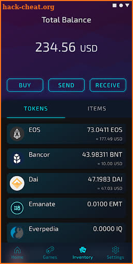 Wombat - EOS & Telos Wallet screenshot