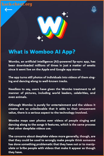 Wombo : Make Your Selfie Sing Lips Guide screenshot