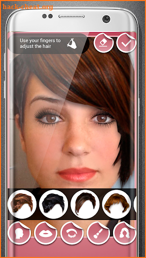 Women make up and hairstyle photo maker screenshot