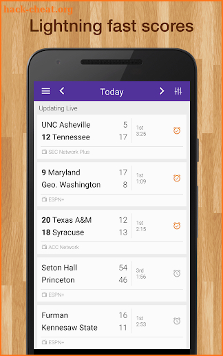 Women's College Basketball Live Scores & Stats screenshot