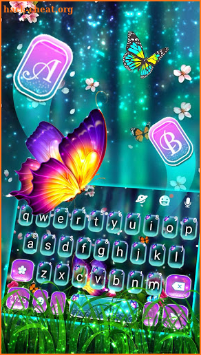 Wonderland Butterfly Keyboard Theme screenshot