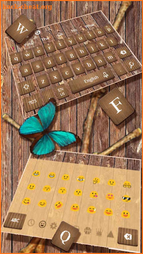 Wood Board Butterfly Keyboard screenshot