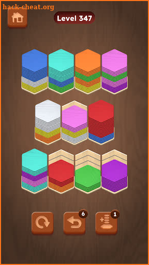 Wood Hexa Sort - Color Match screenshot