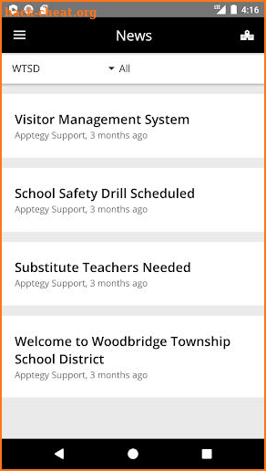 Woodbridge Township Schools NJ screenshot