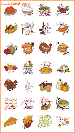 Woodcut Series - Thanksgiving Sticker Pack screenshot