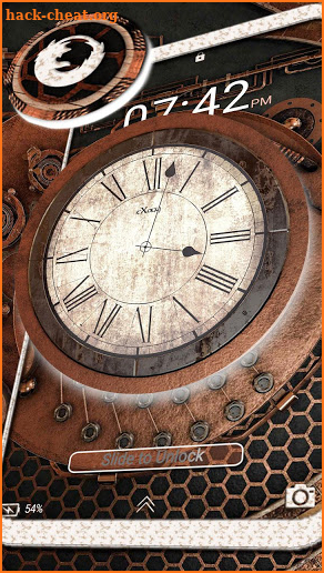 Wooden Clock Launcher Theme screenshot