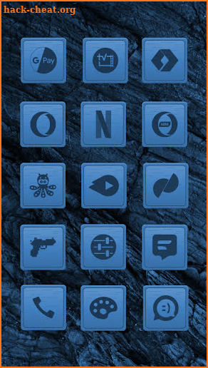 Wooden Icons Blue screenshot