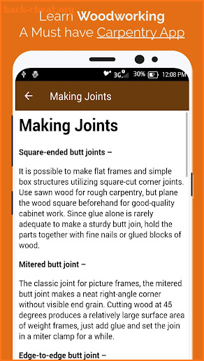 Woodworking 101 - Woodwork Lessons screenshot