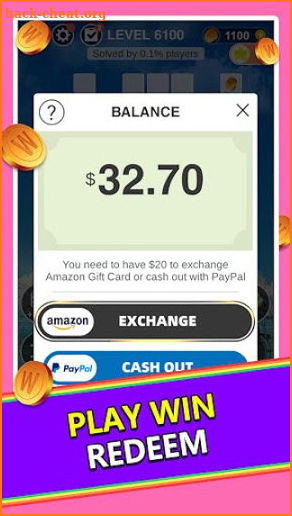 word cash screenshot