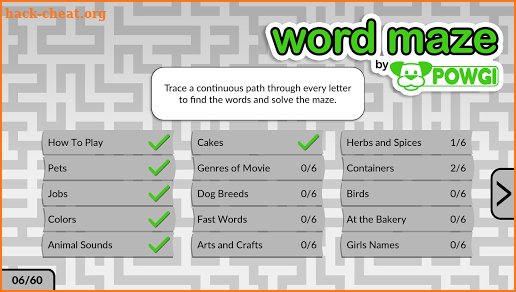 Word Maze by POWGI screenshot