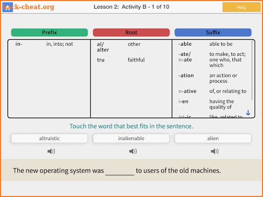 Word Roots Level 2 screenshot