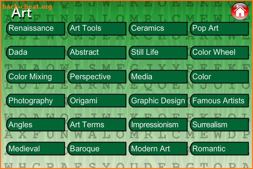 Word Search Art, Books, Music screenshot