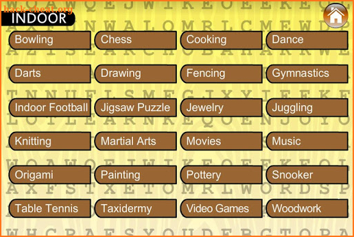 Word Search Hobbies screenshot