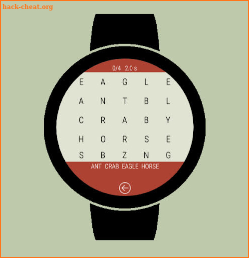 Word Search Wear - Find words on the watch screenshot