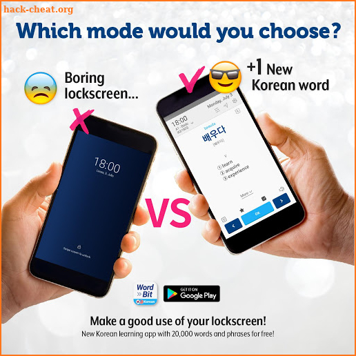WordBit Korean (lockscreen 한국어,한글 공부) screenshot