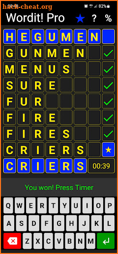 Wordit! Pro - unique word game screenshot