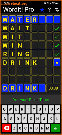 Wordit! Pro - unique word game screenshot