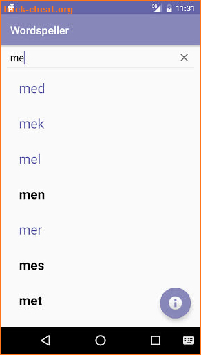 Wordspeller Dictionary screenshot