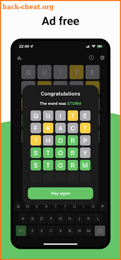 Worg - Word guessing game screenshot