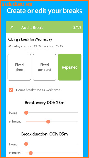 Work Break Pro- Break Reminder Timer and Scheduler screenshot