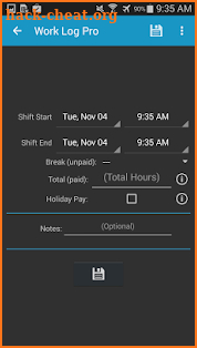 Work Log Pro screenshot