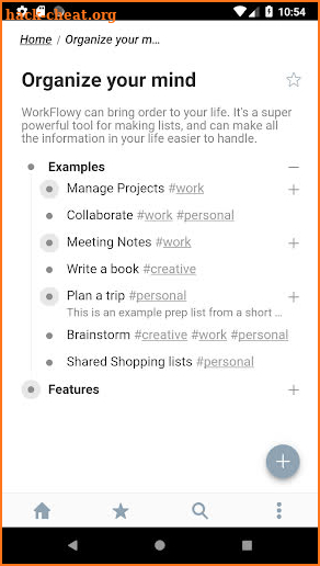 WorkFlowy - Notes, Lists, Outlines screenshot