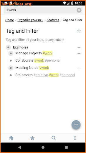 WorkFlowy - Notes, Lists, Outlines screenshot