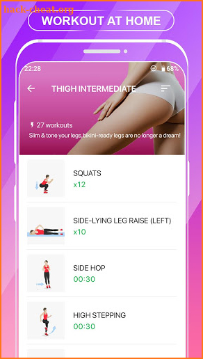 Workout 4 Women - 30 Days Challenge at Home screenshot