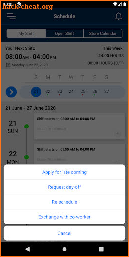 Workportal screenshot