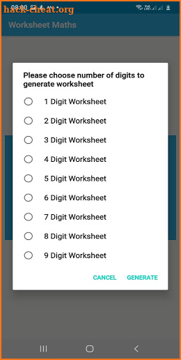 Worksheet Maths screenshot