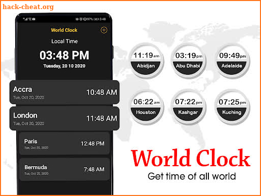 World Clock: Time of All Countries, Alarm Clock screenshot