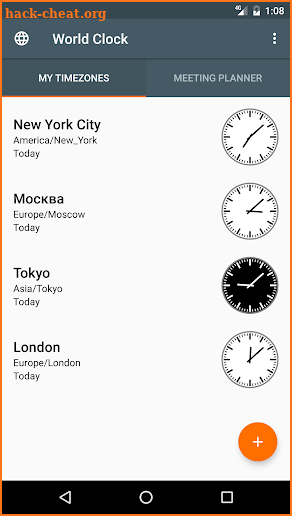 World Clock Widget 2018 Free screenshot