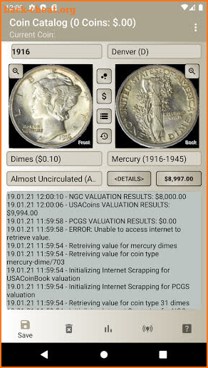 World Coin Analyzer and Collector (WCA) screenshot