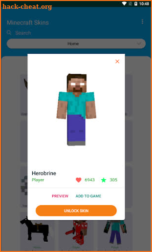 World Craft Skin MCPE (Unlimited Edition) screenshot