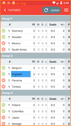 World Cup 2018 - football fixtures and live scores screenshot