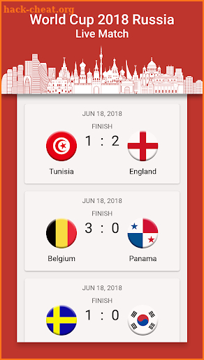 World Cup 2018 Russia - Live Score and Schedule screenshot