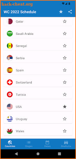 World Cup 2022 Schedule screenshot