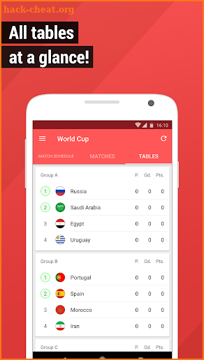 World Cup App 2018 - Live Scores & Fixtures screenshot